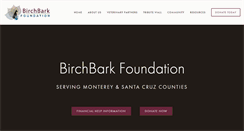 Desktop Screenshot of birchbarkfoundation.org