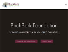 Tablet Screenshot of birchbarkfoundation.org